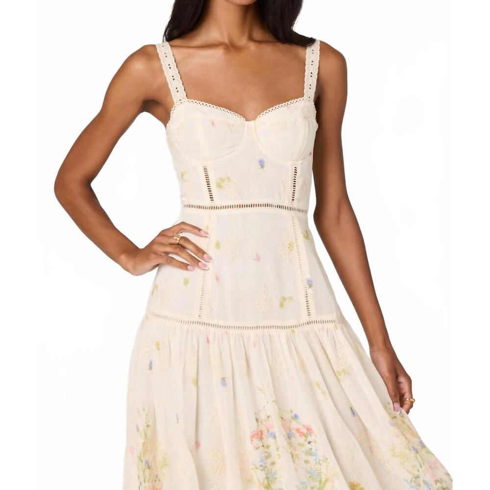NEW ASTR pellagia floral dress in cream - Picture 5 of 6